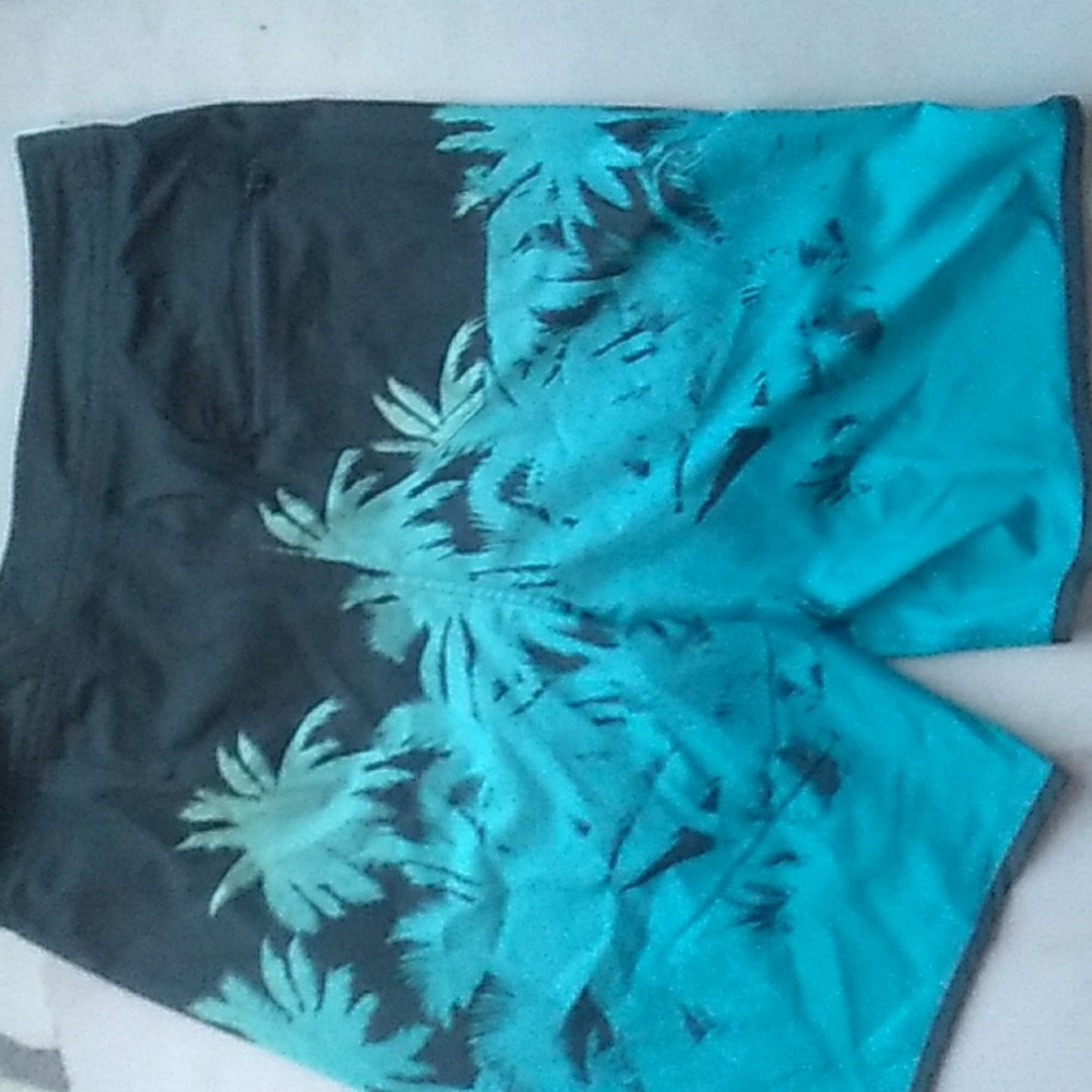 New! Mens Tropical Print Swim Trunks / Board shorts size 32 - Picture 3 of 3